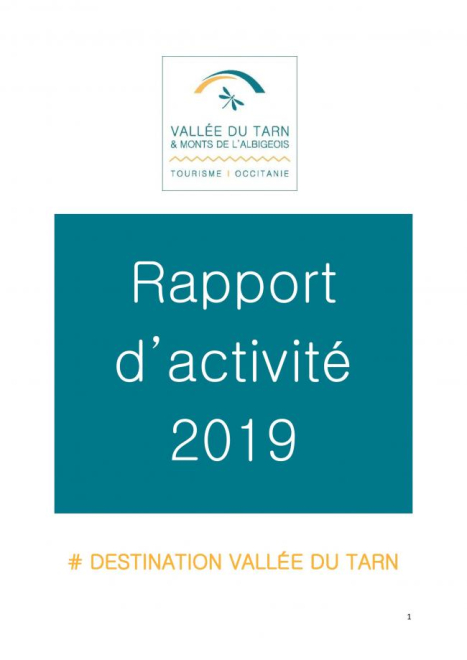 Couverture rapport d'activité 2019