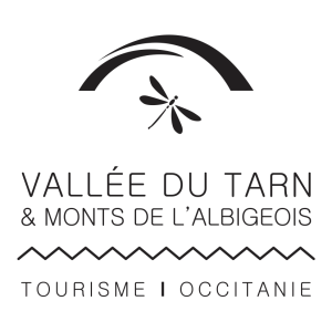 Logo OT Vallée du Tarn noir et blanc, fond blanc