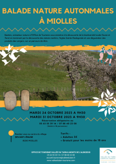 Affiche visite guidée balade automnale à miolles