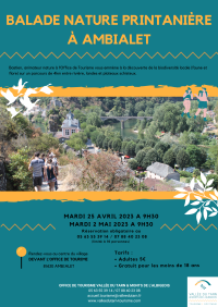 Affiche visite guidée balade nature printanière