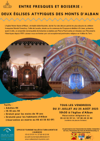 Affiche visite guidée église Alban et lacalm